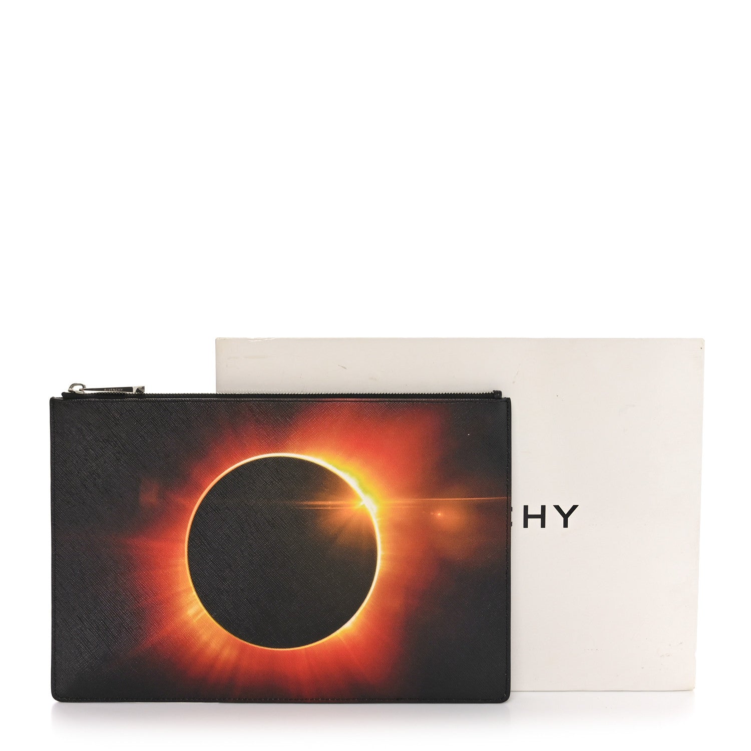 Givenchy Textured Coated Canvas Large Eclipse Pouch Black 8 of 8
