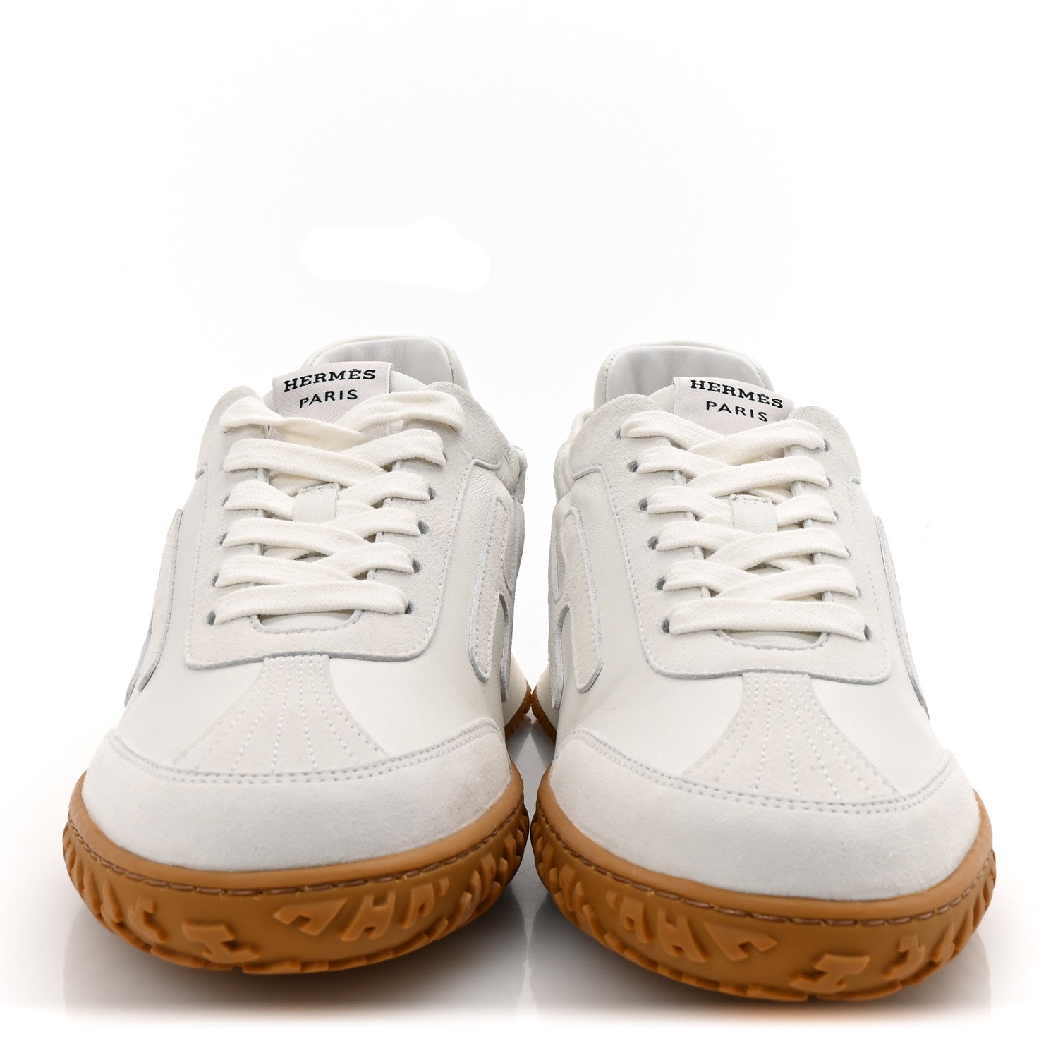 Hermes Nappa Suede Goatskin Jet Sneakers 36.5 White 3 of 9