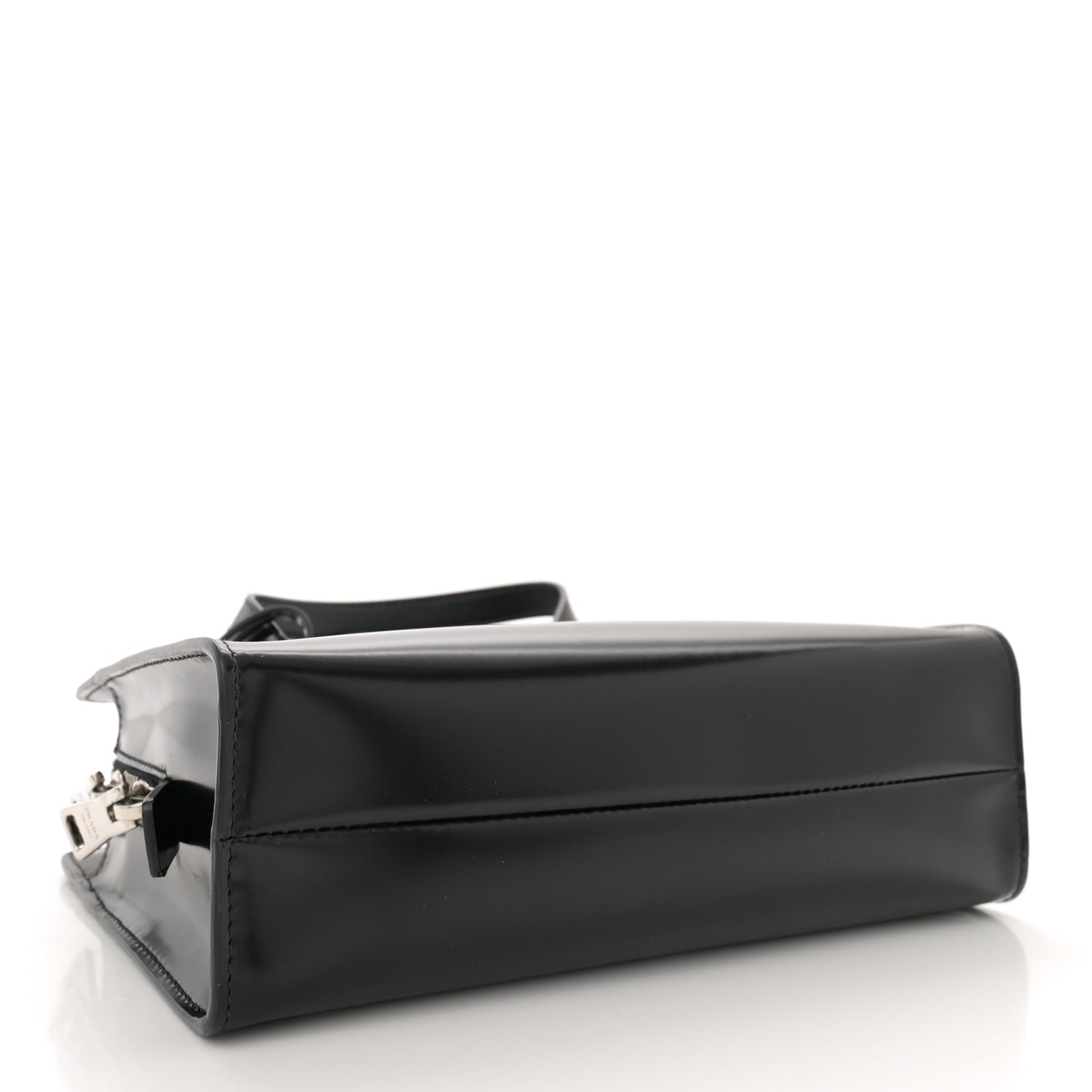 Spazzolato Mini Re-Edition 1995 Double Handle Handbag Black