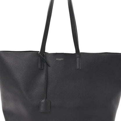 Saint Laurent Calfskin Large Shopping Tote Navy 9 of 12