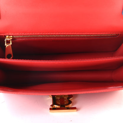 Burberry Grainy Calfskin Monogram Embossed Small TB Chain Bag Bright Red 6 of 10