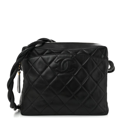 Chanel Lambskin Quilted Messenger Bag Black 1 of 11