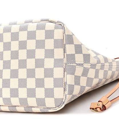 Louis Vuitton Damier Azur Neo Neverfull MM Rose Ballerine 10 of 11