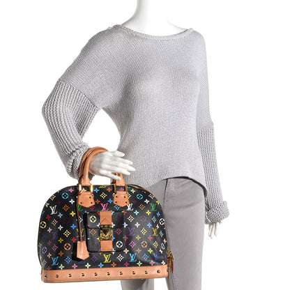 Louis Vuitton Monogram Multicolor Alma GM Black 2 of 6