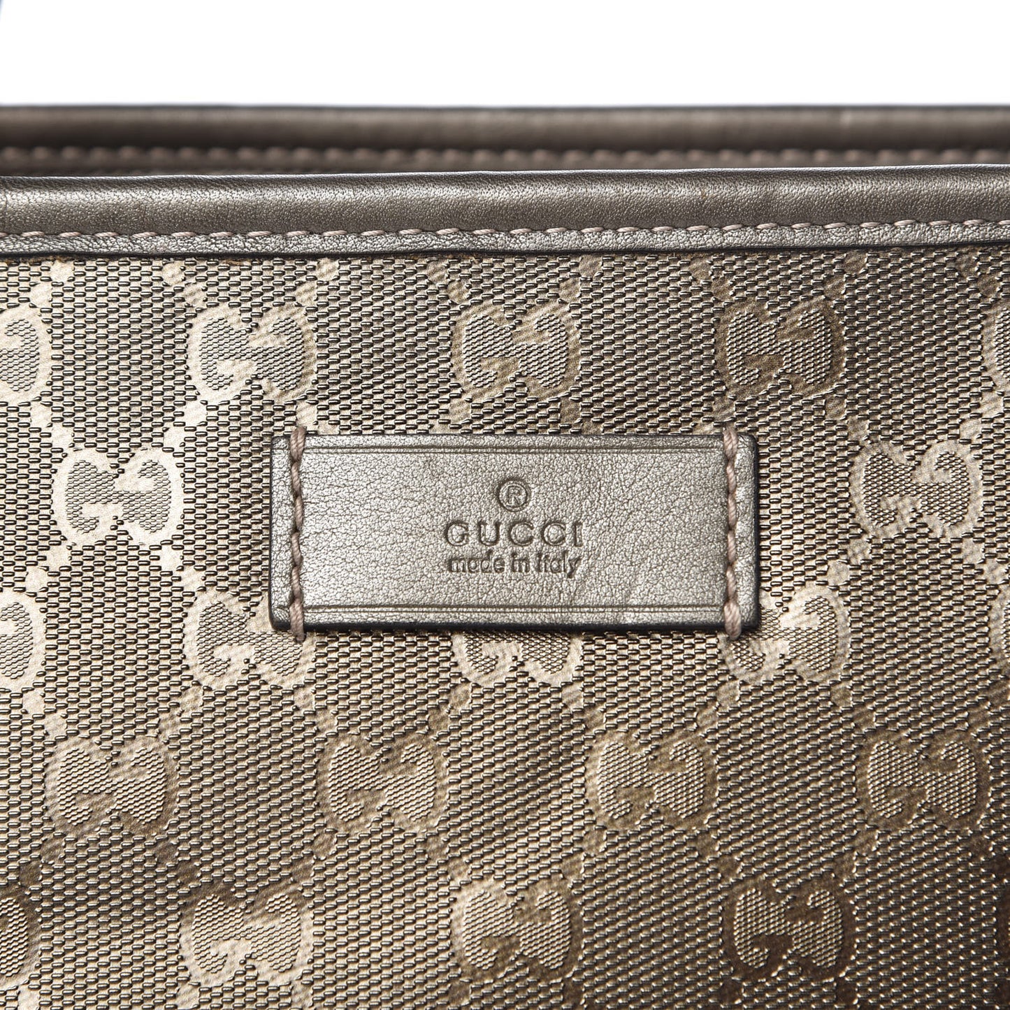 Imprime Monogram Large Zippered Shopping Tote Pewter