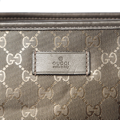 Gucci Imprime Monogram Large Zippered Shopping Tote Pewter 6 of 12