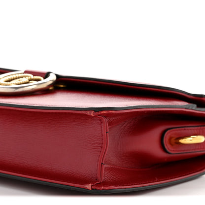 Gucci Textured Calfskin Small Torchon GG Ring Shoulder Bag New Cherry Red 10 of 14