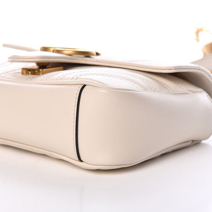 Gucci Calfskin Matelasse Mini GG Marmont Shoulder Bag White 6 of 10