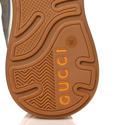 Gucci Suede Calfskin Tejus Printed Womens Ultrapace Sneakers 37 Pink Silver Oatmeal Yolk 6 of 15