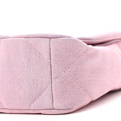 Chanel Denim Quilted Medium Chanel 19 Flap Blue Pink 10 of 11