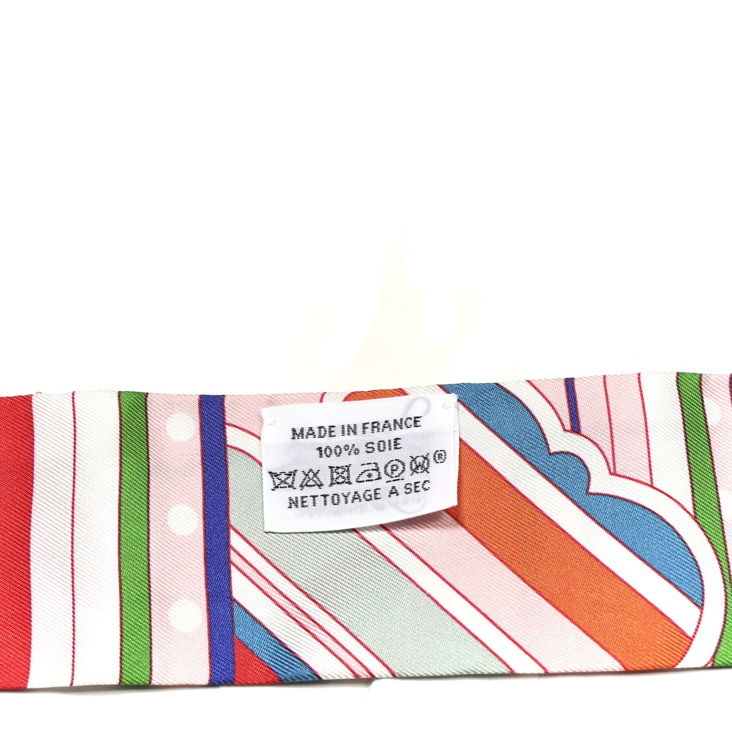 Silk Faubourg Rainbow Twilly Rose Pale Rouge Vert