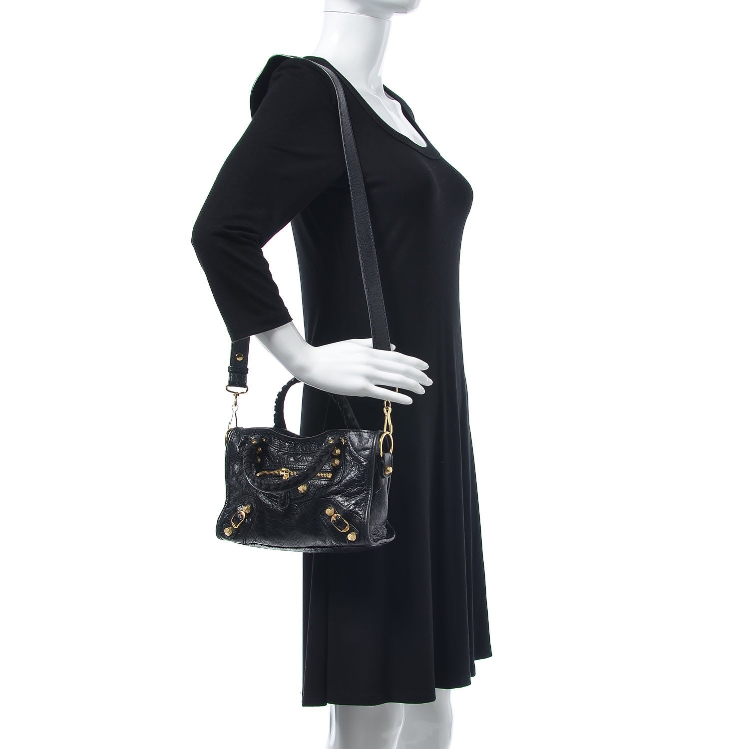 Balenciaga Agneau Giant 12 Gold Hardware Mini City Black 2 of 7