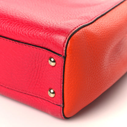 Gucci Calfskin Mini Bamboo Shopper Tote Fuchsia Orange 9 of 12