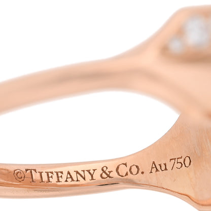 Tiffany 18K Rose Gold Diamond Victoria Vine Bypass Ring 52 6 4 of 5