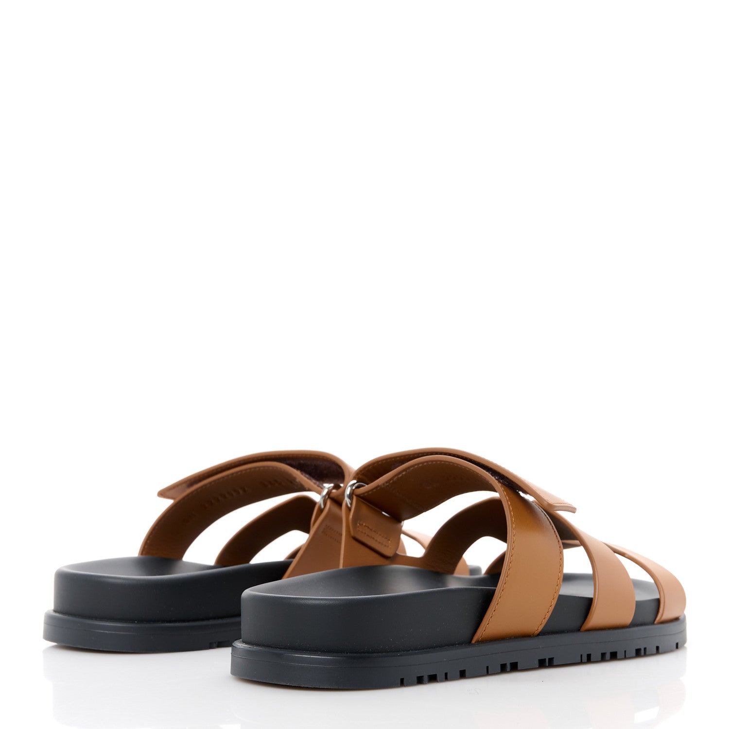 Hermes Calfskin Womens Chypre Sandals 36.5 Gold 4 of 9
