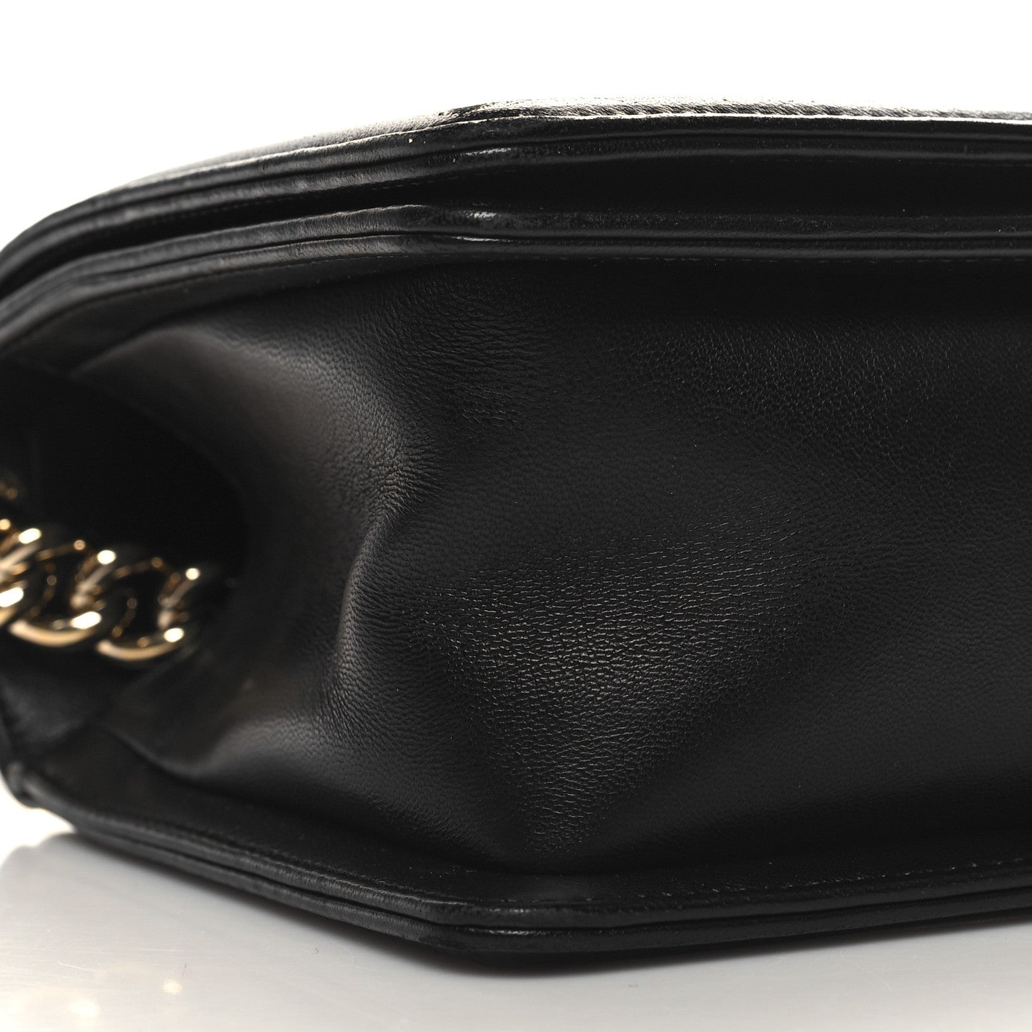 Chanel Lambskin Chevron Quilted Medium Boy Flap Black 9 of 12