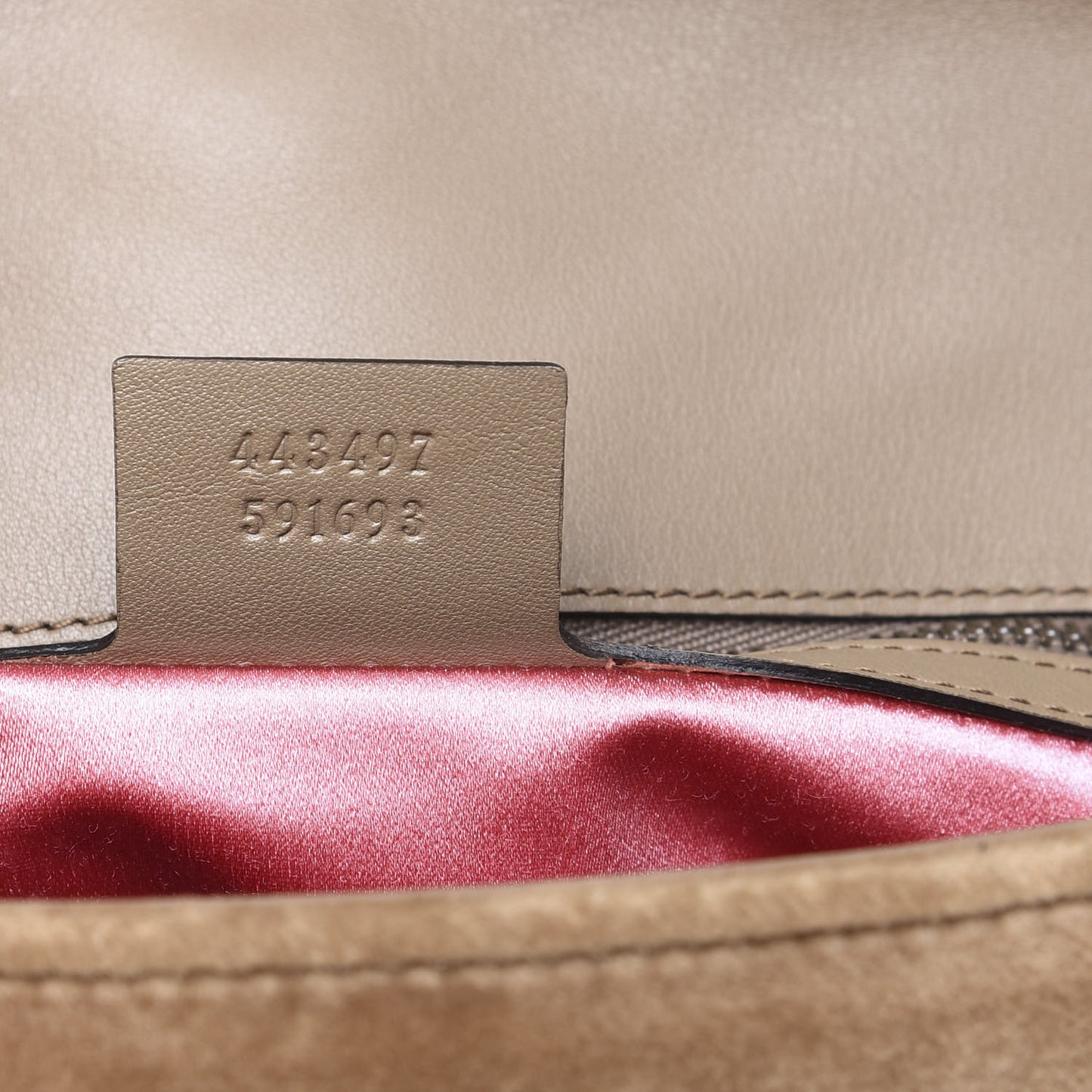 Velvet Matelasse Small GG Marmont Shoulder Bag Taupe