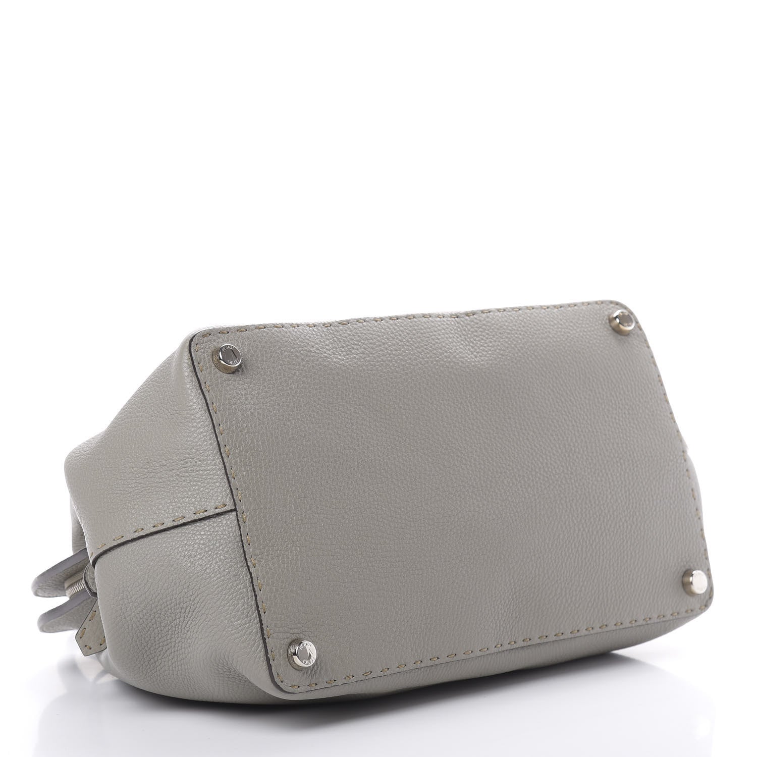 Fendi Cuoio Romano Selleria Adele 1328 Bag Grigio 4 of 15