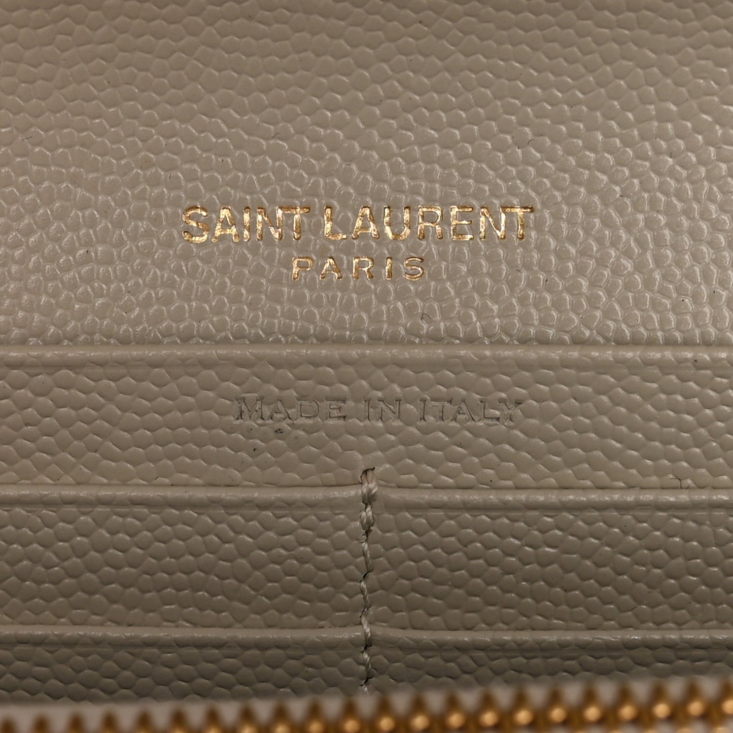 Grain De Poudre Matelasse Chevron Monogram Flap Wallet Crema Soft