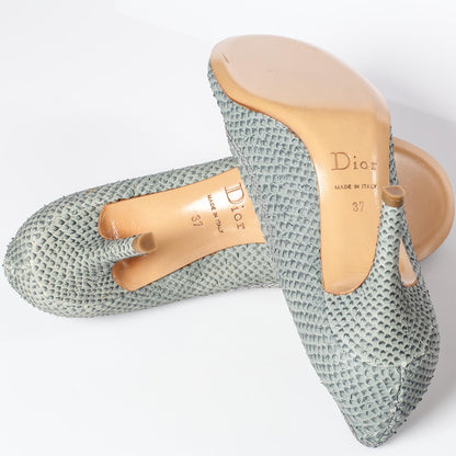 Christian Dior Snakeskin Pumps 37 6 of 7