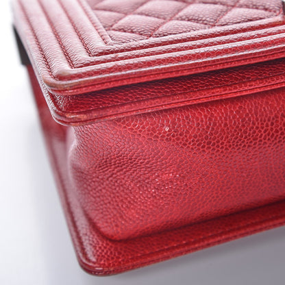 Chanel Caviar Quilted Medium Boy Flap Red 8 of 8