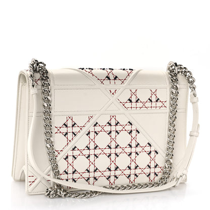 Christian Dior Embroidered Large Diorama Flap Bag Off White 3 of 8