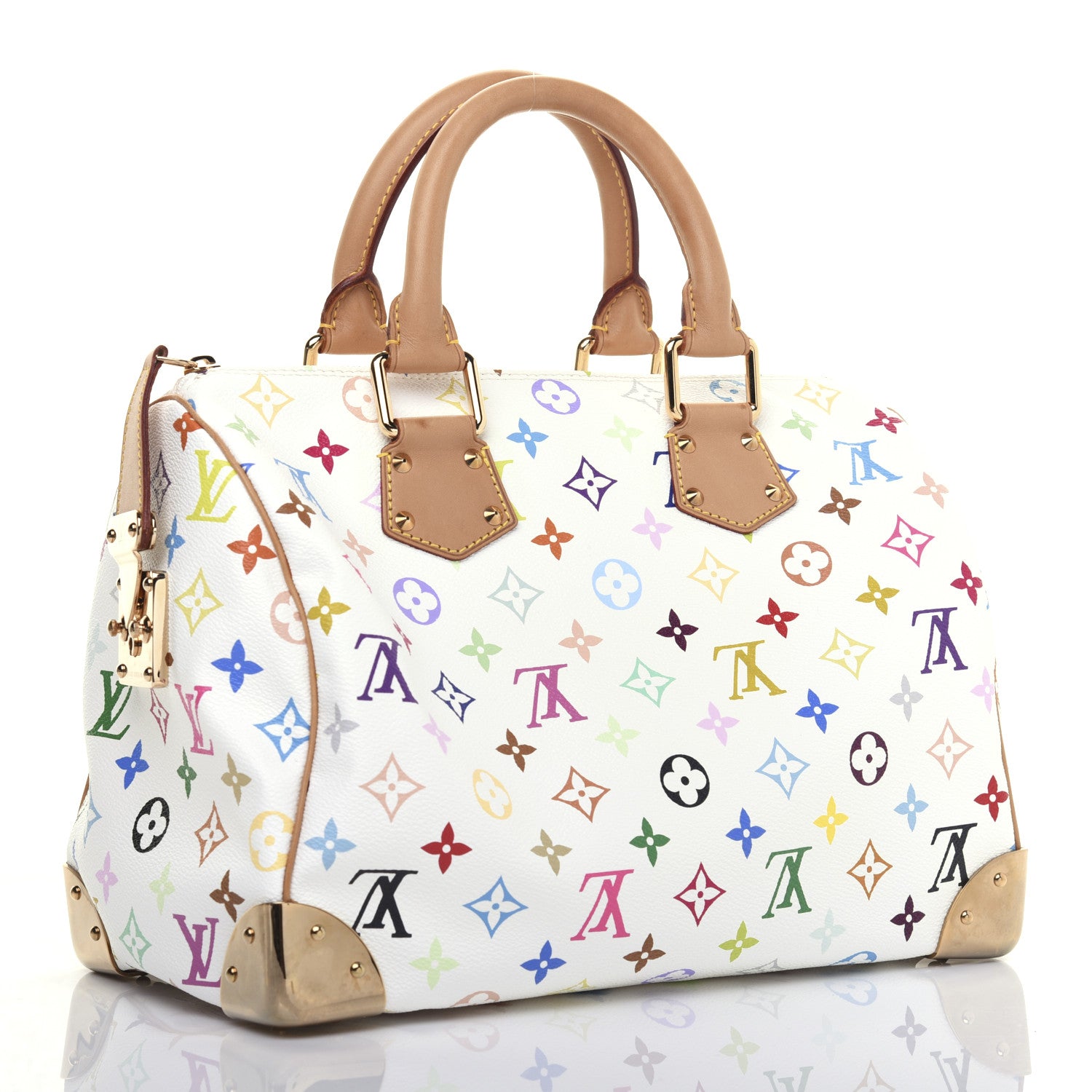 Louis Vuitton Monogram Multicolor Speedy 30 White 3 of 20