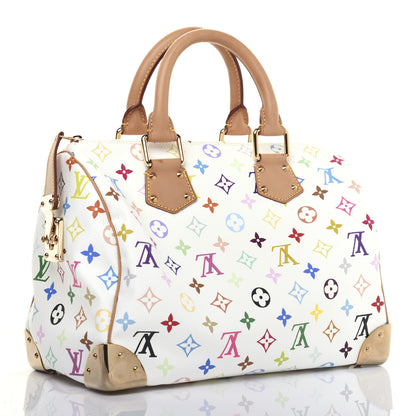 Louis Vuitton Monogram Multicolor Speedy 30 White 3 of 20