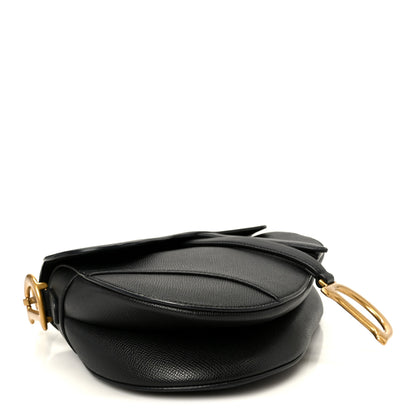Christian Dior Grained Calfskin Saddle Bag Black 4 of 11