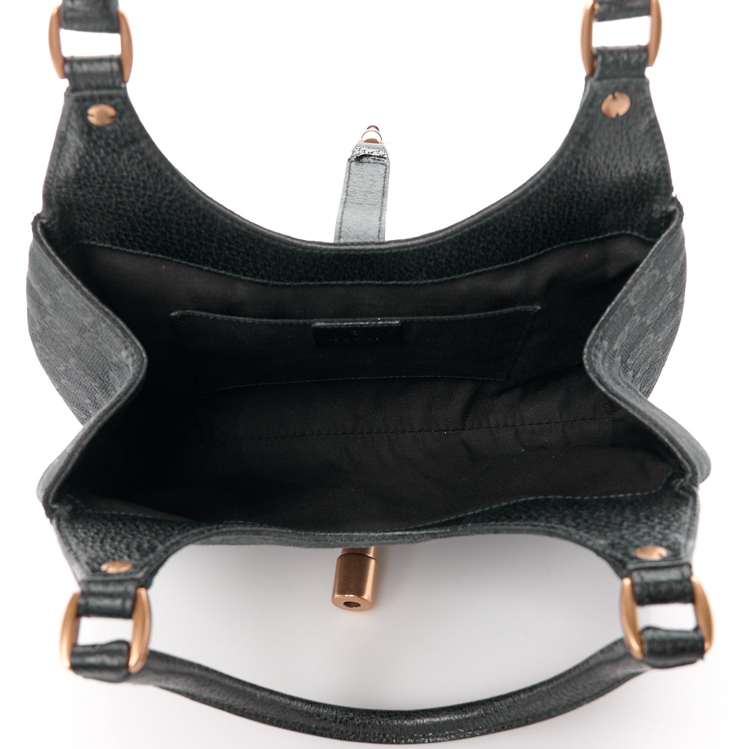 Gucci Monogram Calfskin Large Bardot Tote Black 5 of 12