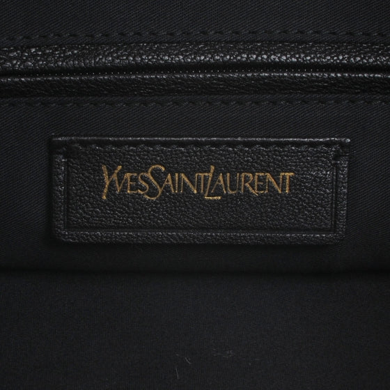 Leather Medium Cabas Chyc Shoulder Bag Black