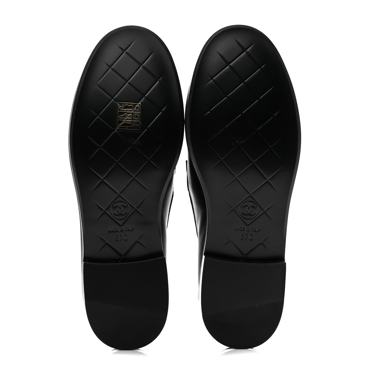 Chanel Lambskin Quilted CC Turnlock Loafers 37 Black 5 of 9