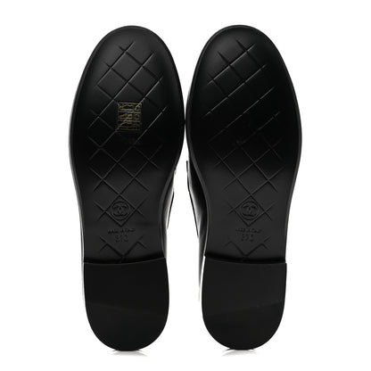 Chanel Lambskin Quilted CC Turnlock Loafers 37 Black 5 of 9