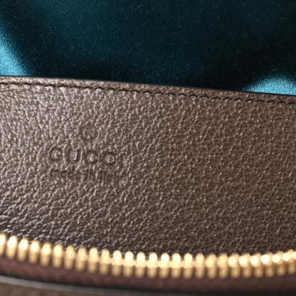 Gucci GG Supreme Monogram Textured Dollar Calfskin Web Small Ophidia Dome Shoulder Bag Beige Ebony New Acero 5 of 9