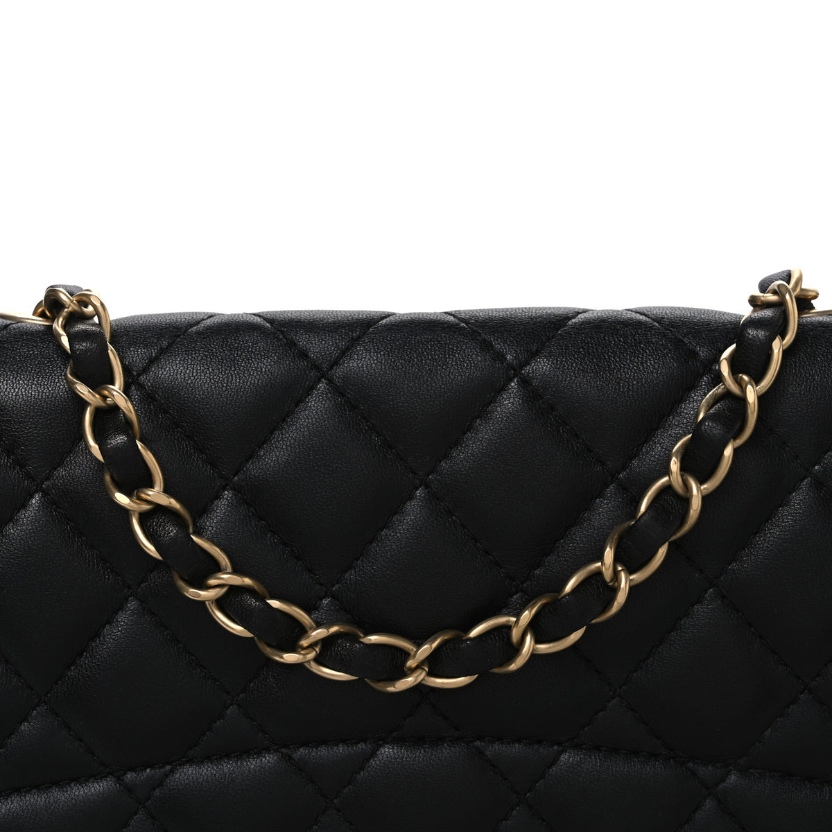 Lambskin Quilted Medium Mademoiselle Chic Flap Black