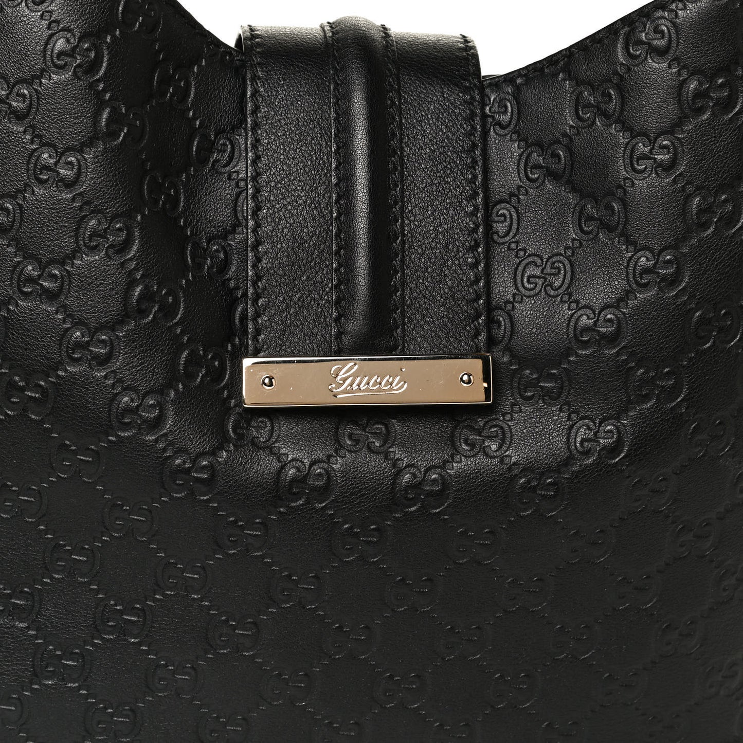Guccissima Large New Ladies Web Hobo Black