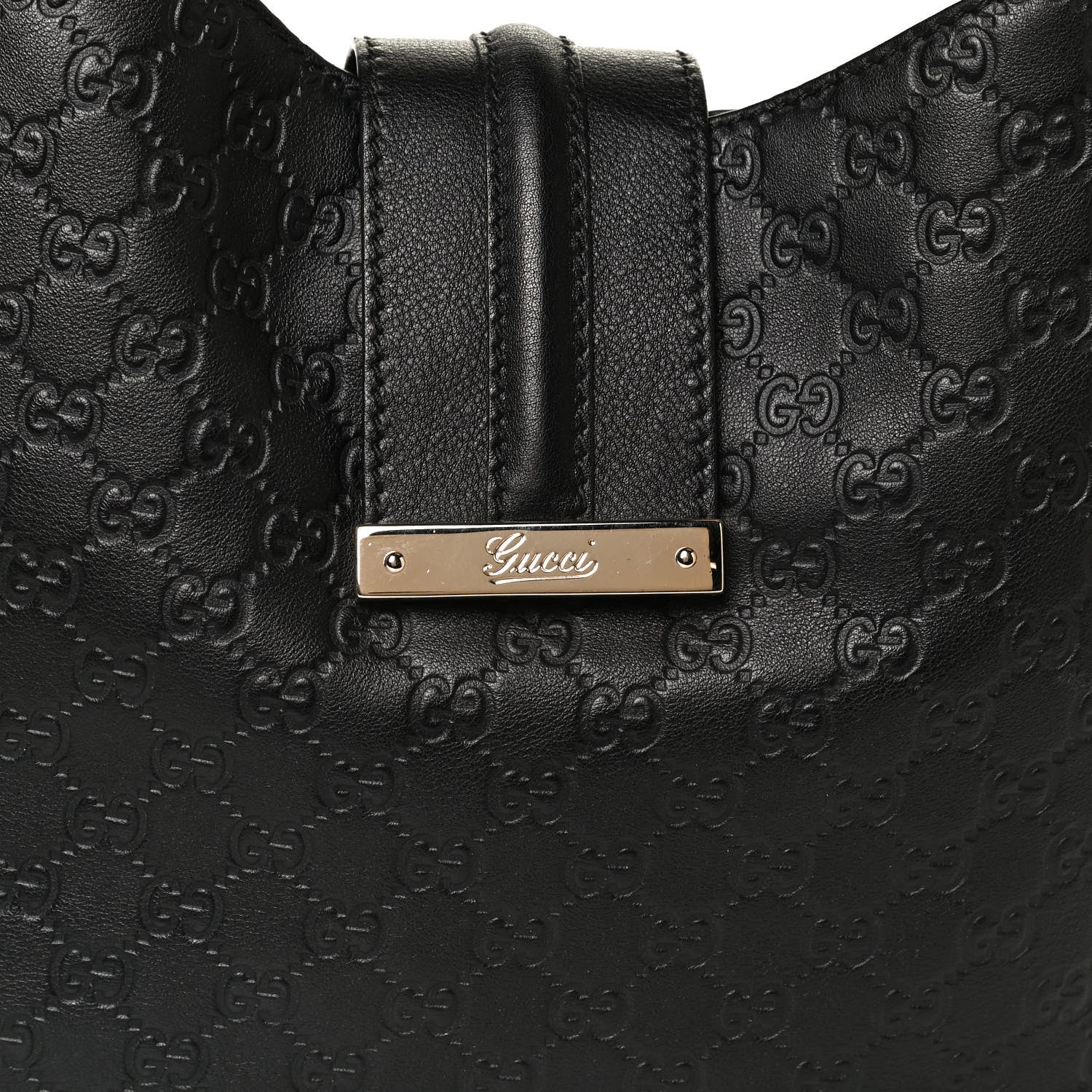 Gucci Guccissima Large New Ladies Web Hobo Black 8 of 13