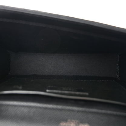Saint Laurent Grain De Poudre Textured Mixed Matelasse Triquilt Medium Monogram Monochrome Satchel Black 5 of 10