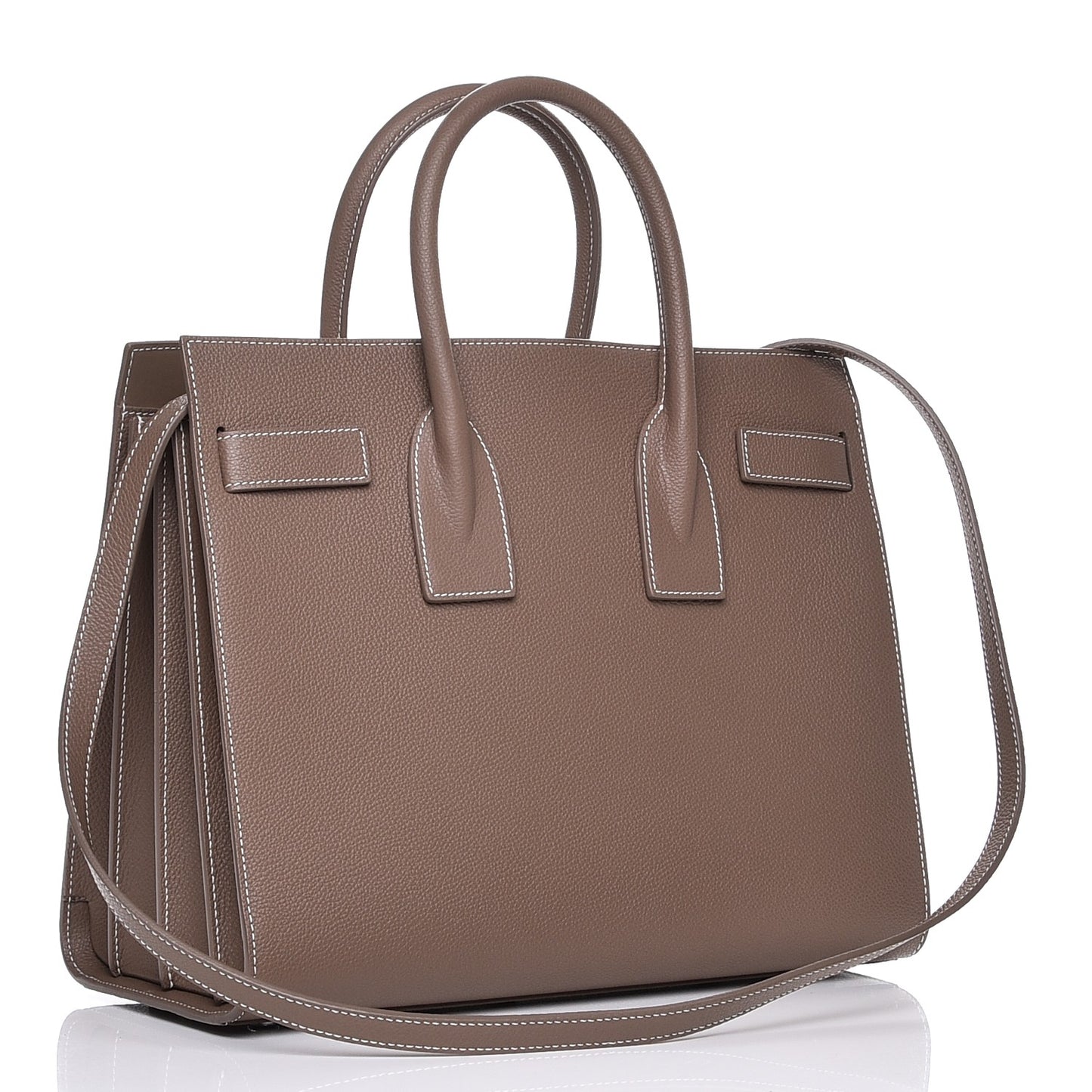 Grained Calfskin Small Sac De Jour Taupe
