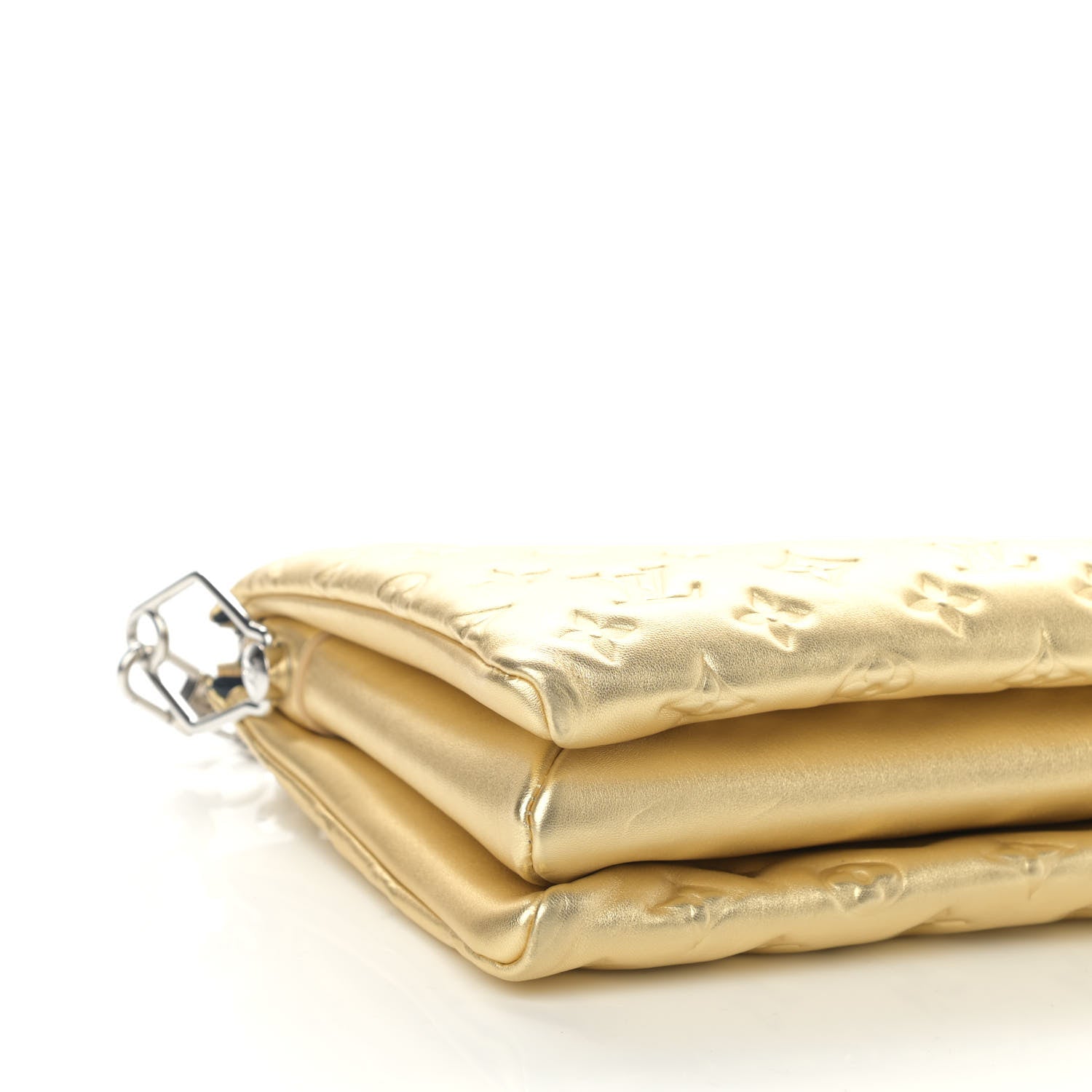 Louis Vuitton Lambskin Embossed Monogram Coussin PM Gold 10 of 11