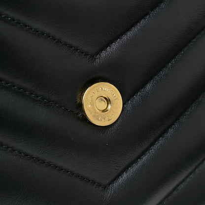 Saint Laurent Calfskin Y Quilted Monogram Medium Loulou Chain Satchel Black 13 of 17