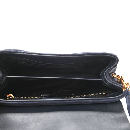 Saint Laurent Suede Toy Loulou Shoulder Bag Deep Marine 5 of 11