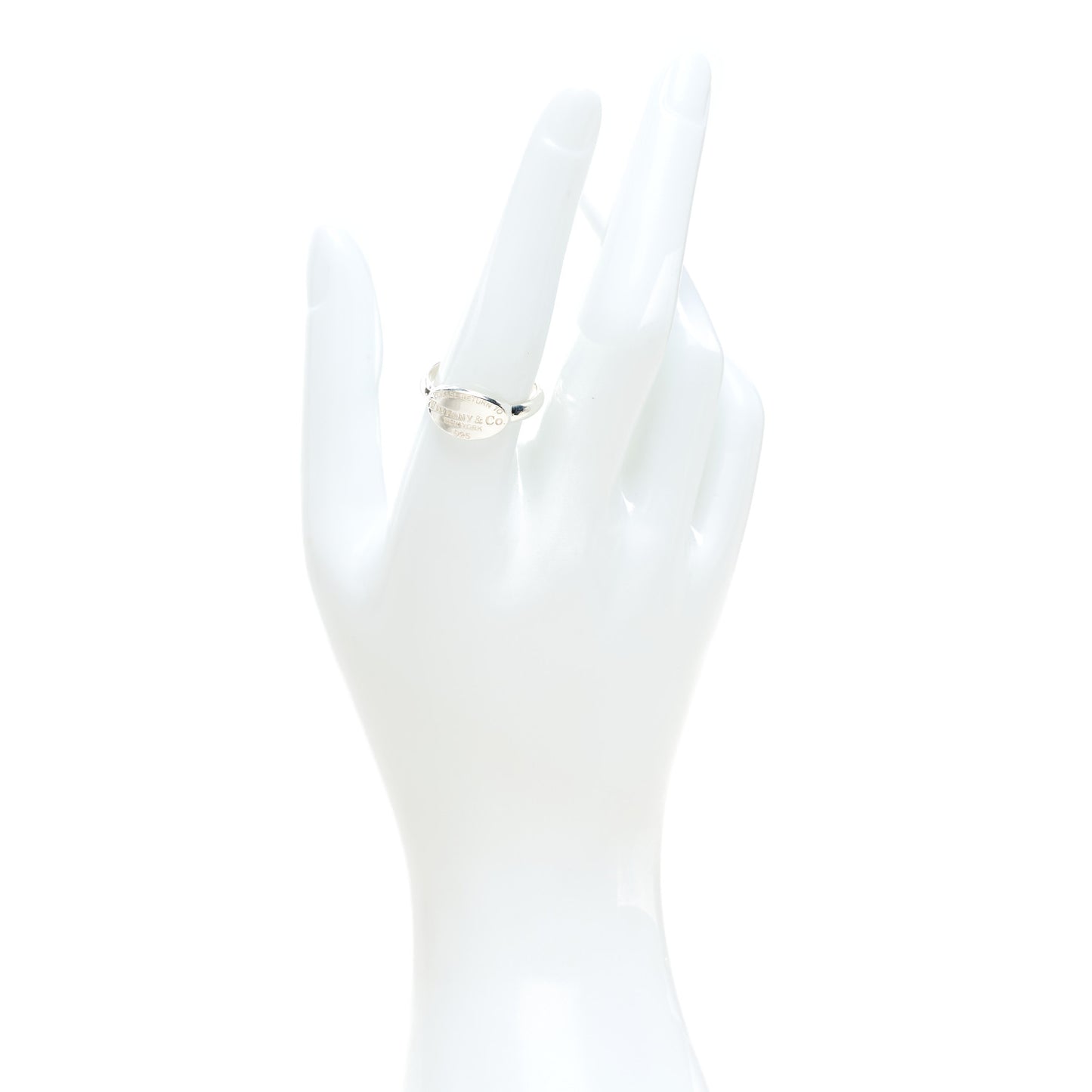 Sterling Silver Return to Tiffany Oval Ring 57 8