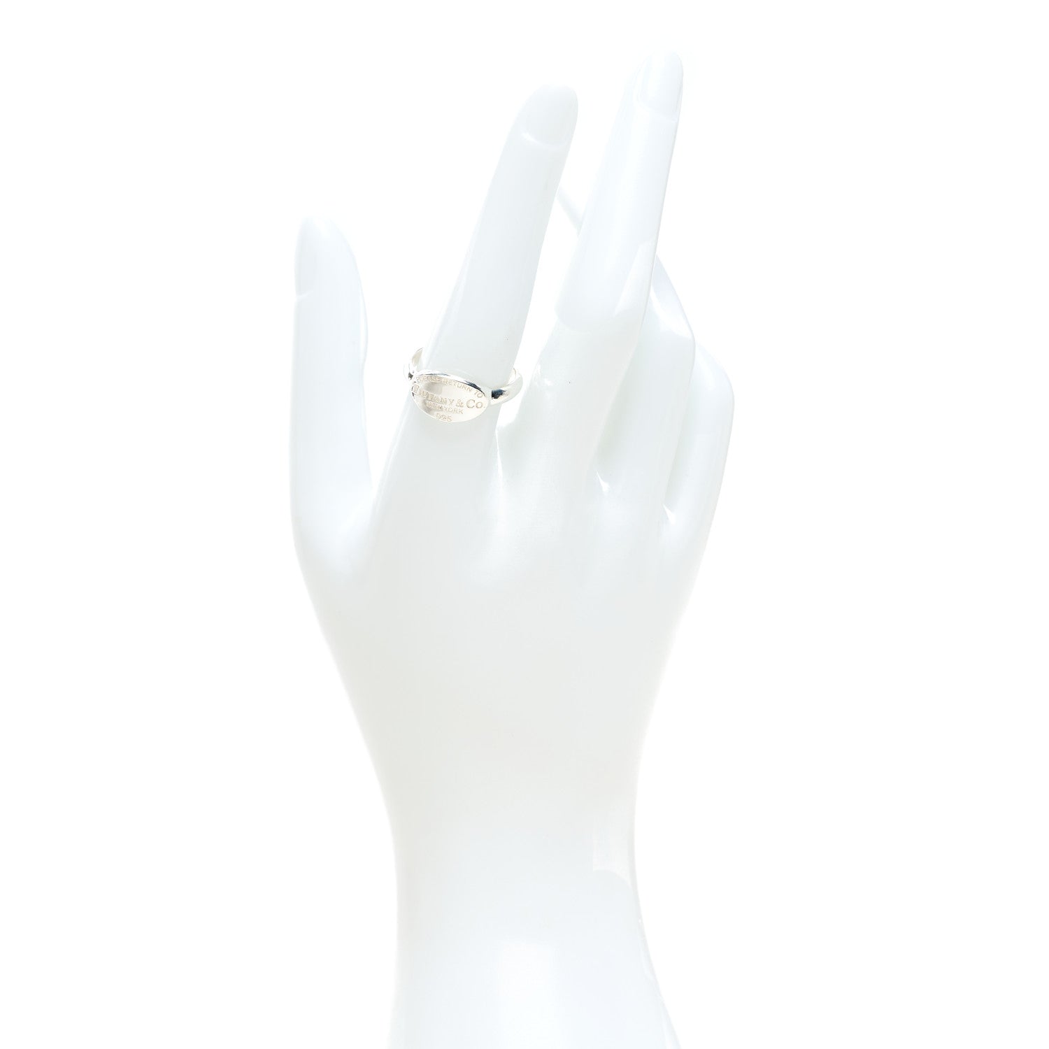 Tiffany Sterling Silver Return to Tiffany Oval Ring 57 8 2 of 3
