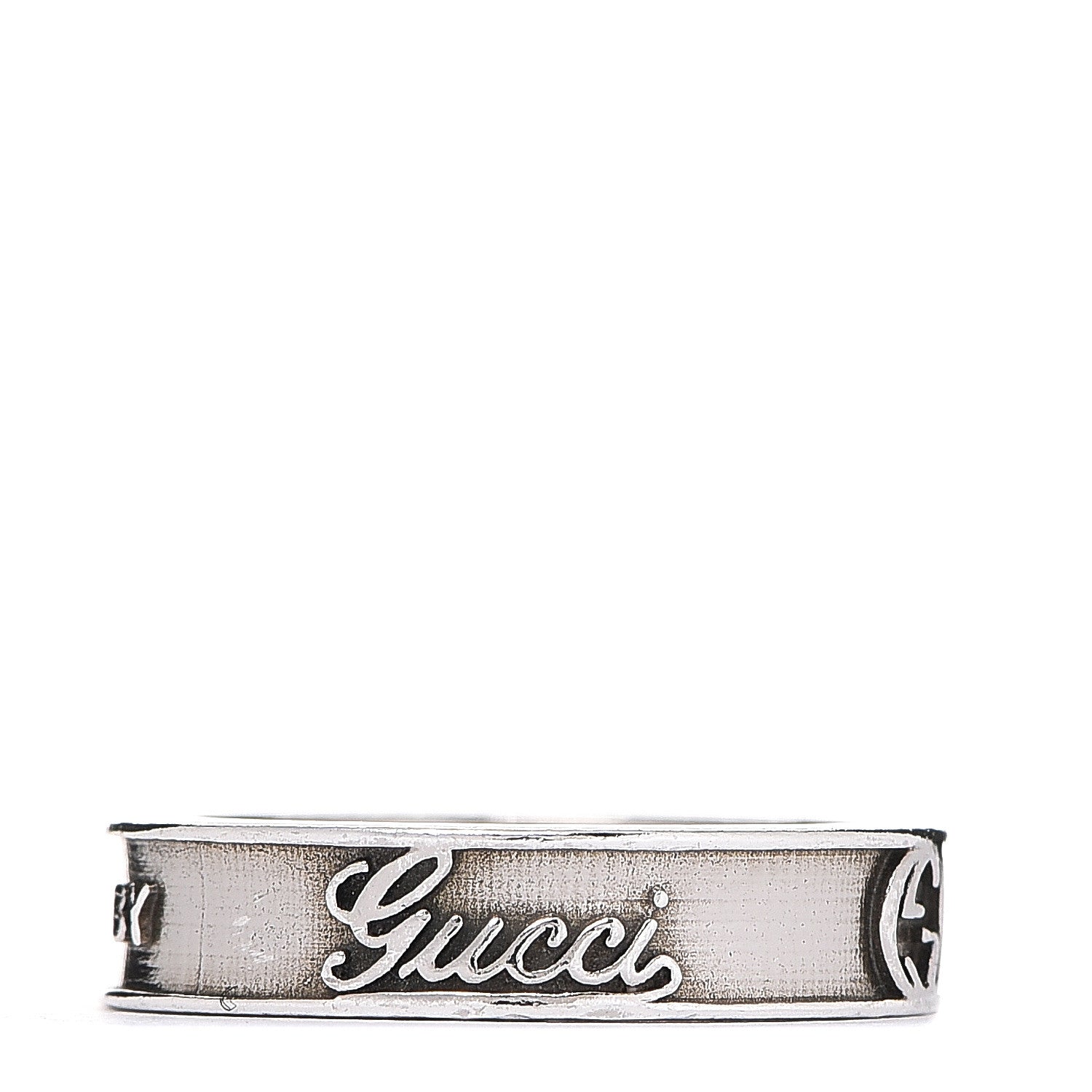 Gucci Sterling Silver GG Craft Band Ring 51 5.75 2 of 5