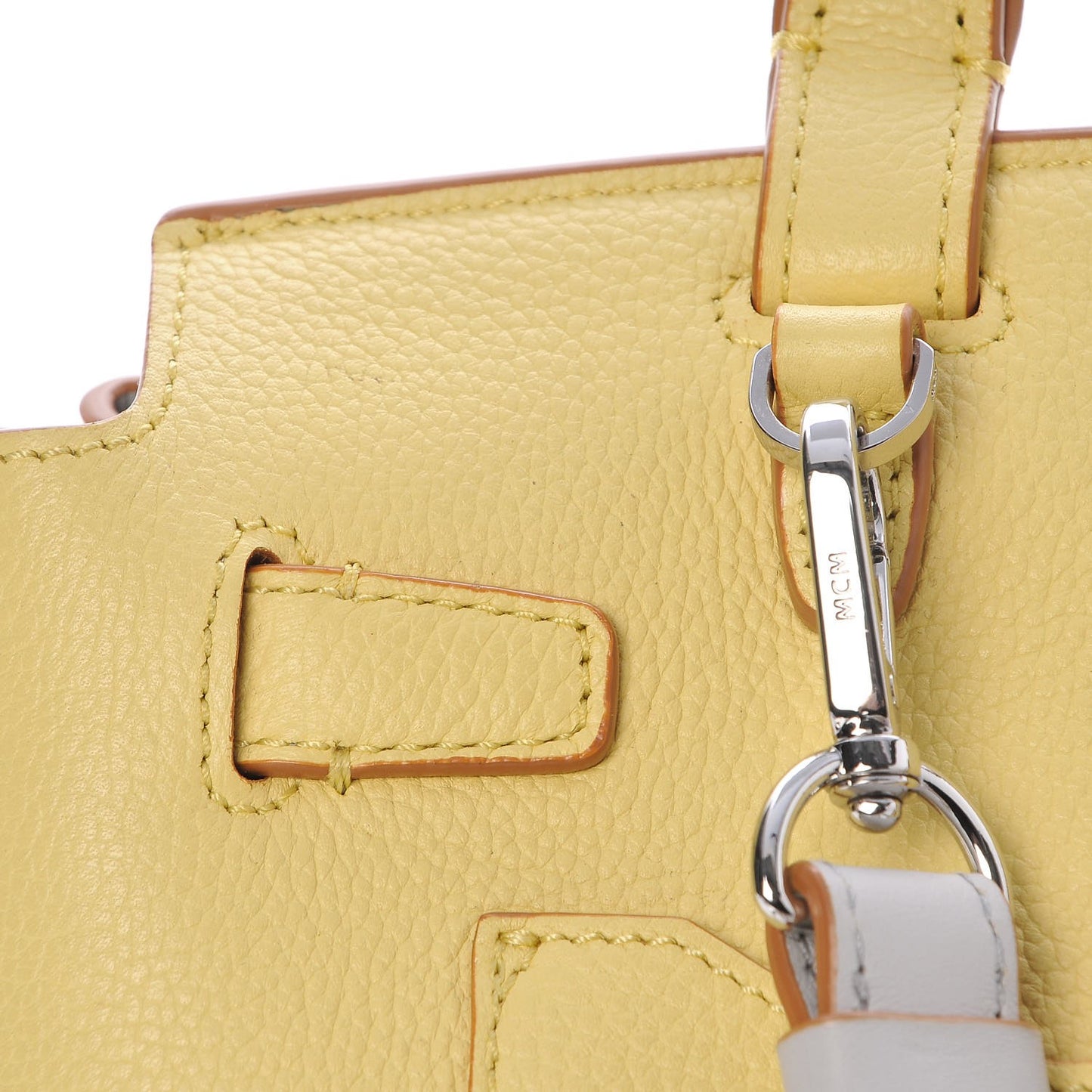Pebbled Calfskin Medium Milla Backpack Custard Yellow