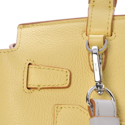 MCM Pebbled Calfskin Medium Milla Backpack Custard Yellow 16 of 22