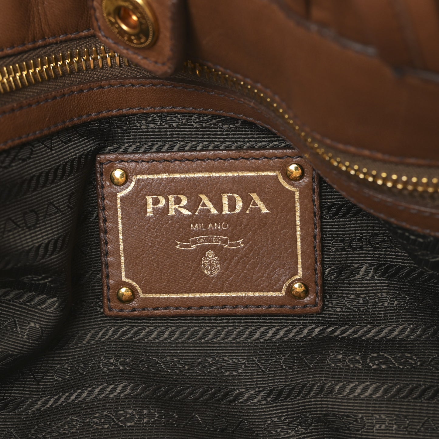Nappa Antique Bow Tote Brown