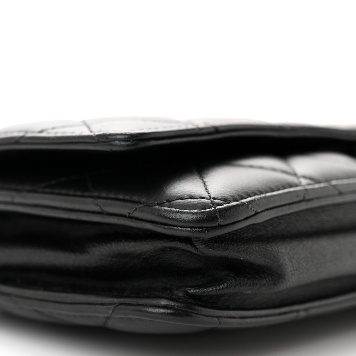 Chanel Lambskin Quilted Wallet On Chain WOC Black 10 of 11