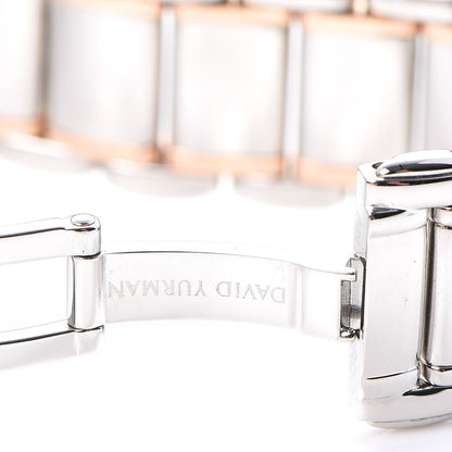 David Yurman Stainless Steel 18K Rose Gold Diamond Mother of Pearl 30mm Classic Quartz Watch 6 of 9